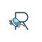 Initial cute blue bird R