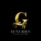 Initial Decorative luxury G Golden letter logo design template vector