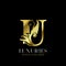 Initial Decorative luxury U Golden letter logo design template vector