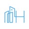 Initial H Mono line city logo