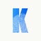 Initial K finger print logo