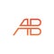 Initial letter ab logo or ba logo vector design template