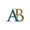 Initial letter ab logo or ba logo vector design template