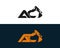 Initial Letter AC Excavator Logo Design Concept.