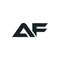Initial letter AF logo bold vector template
