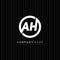Initial Letter AH Logo, Simple Alphabet Logo