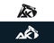 Initial Letter AK Excavator Logo Design Concept.