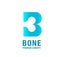 Initial letter B and bone logo template