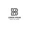 Initial letter B infinite logo