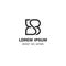 Initial letter BS or SB infinite logo