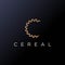 Initial Letter C Cereal Wheat Grain Rice Grass Logo Design