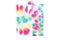 Initial letter cyrillic alphabet with abstract hand-painted tie dye texture