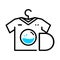Initial letter D Laundry logo