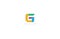 Initial letter G modern simple multicolor logotype