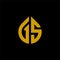 Initial letter gs which form water drop or oil logo