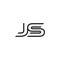 Initial letter JS logo line unique modern