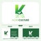 Initial Letter K Agriculture Logo Design Vector Graphic