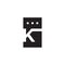 Initial letter K chat logo vector