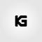 Initial letter K G logo icon vector illustration design
