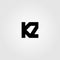 Initial letter K Z logo icon vector illustration design