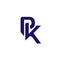 Initial letter kp, pk logo vector