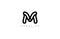 Initial Letter M Linear Outline Logogram