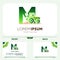 Initial Letter M Tractor Agriculture Gardening Logo Design Vector Graphic