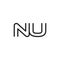 Initial letter NU logo line unique modern