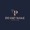 Initial letter P luxury vector logo template