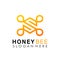 Initial Letter S Hexa Honey Bee colorful logo design vector Illustration