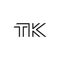 Initial letter TK logo line unique modern