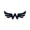 initial letter wings logo logotype