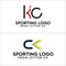 Initial logo design sporting soccer retail
