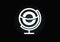 Initial O monogram alphabet with earth globe emblem. Globe logo design vector template. Font emblem. Logo for communication
