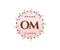 Initial OM feminine logo. Usable for Nature, Salon, Spa, Cosmetic and Beauty Logos. Flat Vector Logo Design Template Element