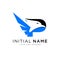 Initial P Letter Eagle Logo Icon with Creative Eagle Head Vector