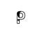 Initial P Letter Stylish Concept Black Linear Logotype