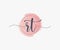 Initial RT feminine logo. Usable for Nature, Salon, Spa, Cosmetic and Beauty Logos. Flat Vector Logo Design Template Element