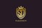 initial SN elegant luxury monogram logo or badge template with scrolls and royal crown - perfect for luxurious branding projects
