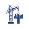 Initial T Crane Real Estate Building Construction Logo Design