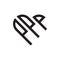 Initial three letter heart outline logo vector