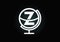 Initial Z monogram alphabet with earth globe emblem. Globe logo design vector template. Font emblem. Logo for communication