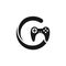 Initials Letter G with Joystick Logo Design, Vector Game Icon