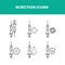 Injection icon set, syringe symbol, icon in health and medical, vector illustration