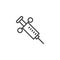 Injection needle outline icon