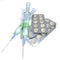 Injection syringe and blister pack filled wit money