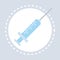 Injection syringe icon healthcare medical service logo medicine and health symbol concept flat