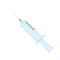 Injection syringe medical on white background. Trendy flat style for graphic design, web-site. Vector illustration EPS