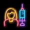 Injections for Women Rejuvenation neon glow icon illustration