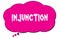 INJUNCTION text written on a pink thought bubble